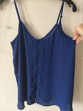 Apt. 9 Navy Button-Front Spaghetti-Strap Camisole